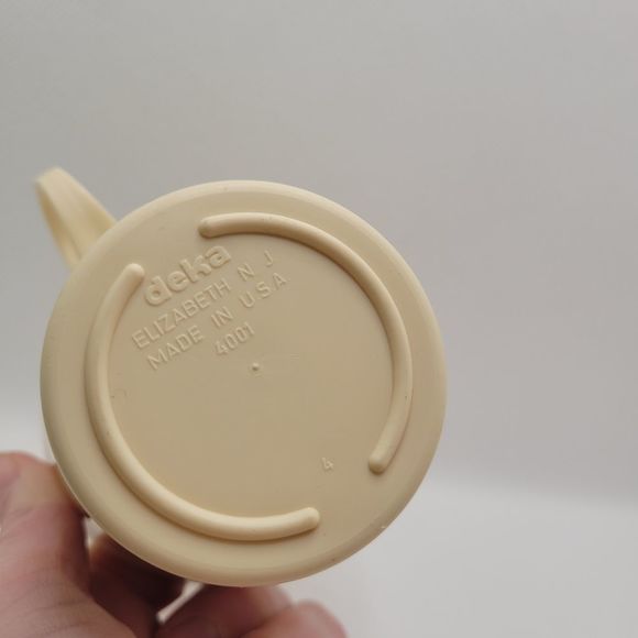 Camping Mugs Retro Melamine Plastic Travel Cup Set of 5 Vtg Alladin Deka Durable - Picture 8 of 12